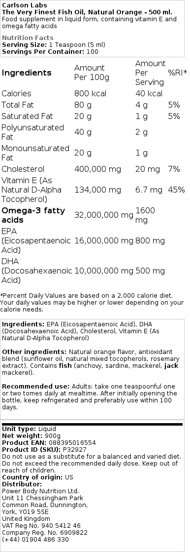 Natural Orange - 500 ml.