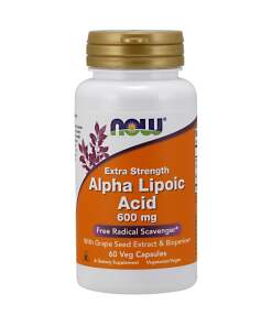 NOW Foods - Alpha Lipoic Acid with Grape Seed Extract & Bioperine