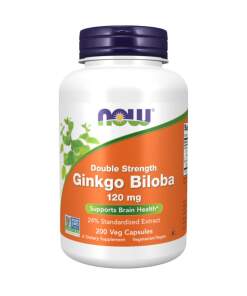 NOW Foods - Ginkgo Biloba Double Strength 120mg - 200 vcaps