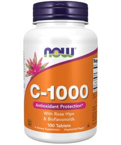 NOW Foods - C-vitamin-1000 med hyben og bioflavonoider - 100 tabletter