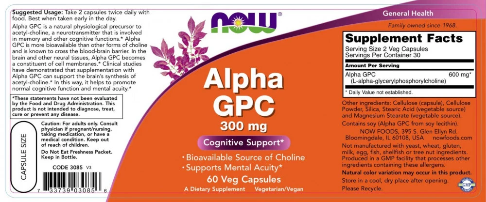 Alpha GPC – 300 mg · 60 kapslit - Image 2