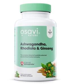 Ashwagandha + Rhodiola & Ginseng - 120 vegan caps