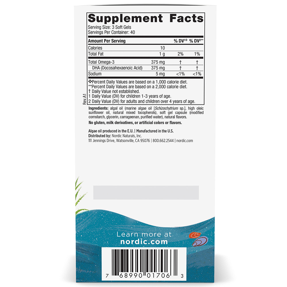 Børns – DHA Vegetarisk, 375 mg Bär-Lemonade – 120 närimistabletti - Image 3