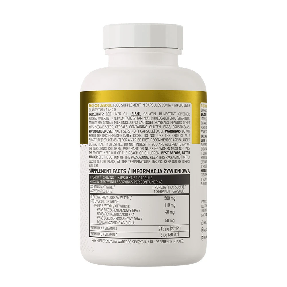 OstroVit – Torskeleverolie 60 kapslid - Image 6