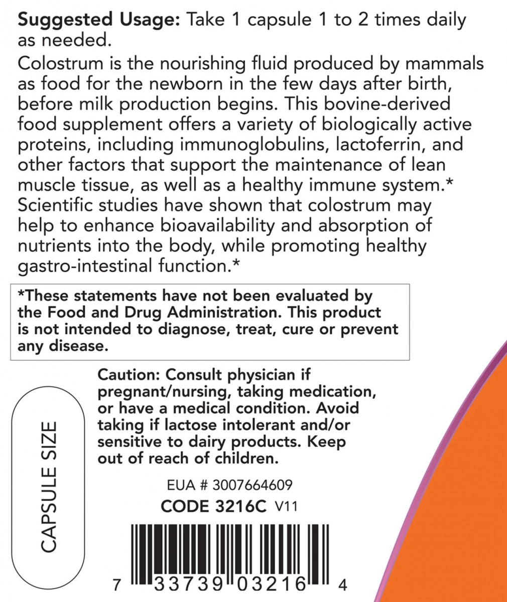 Colostrum – 500 mg · 120 kapslit - Pilt 3