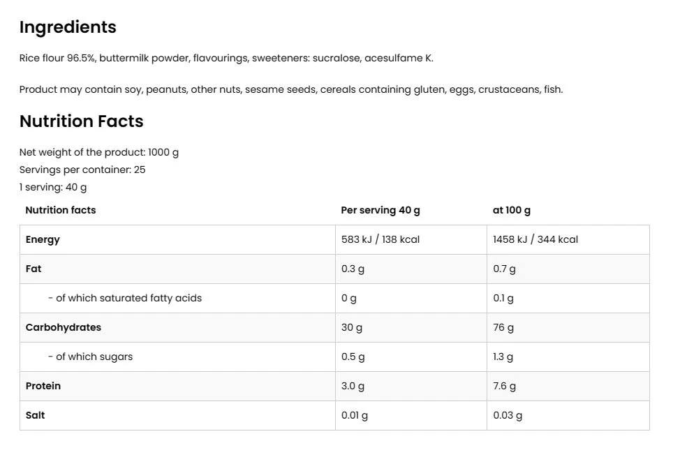 OstroVit – Cream of Rice, Kiks ja Salted Karamel – 1000 g - Image 4