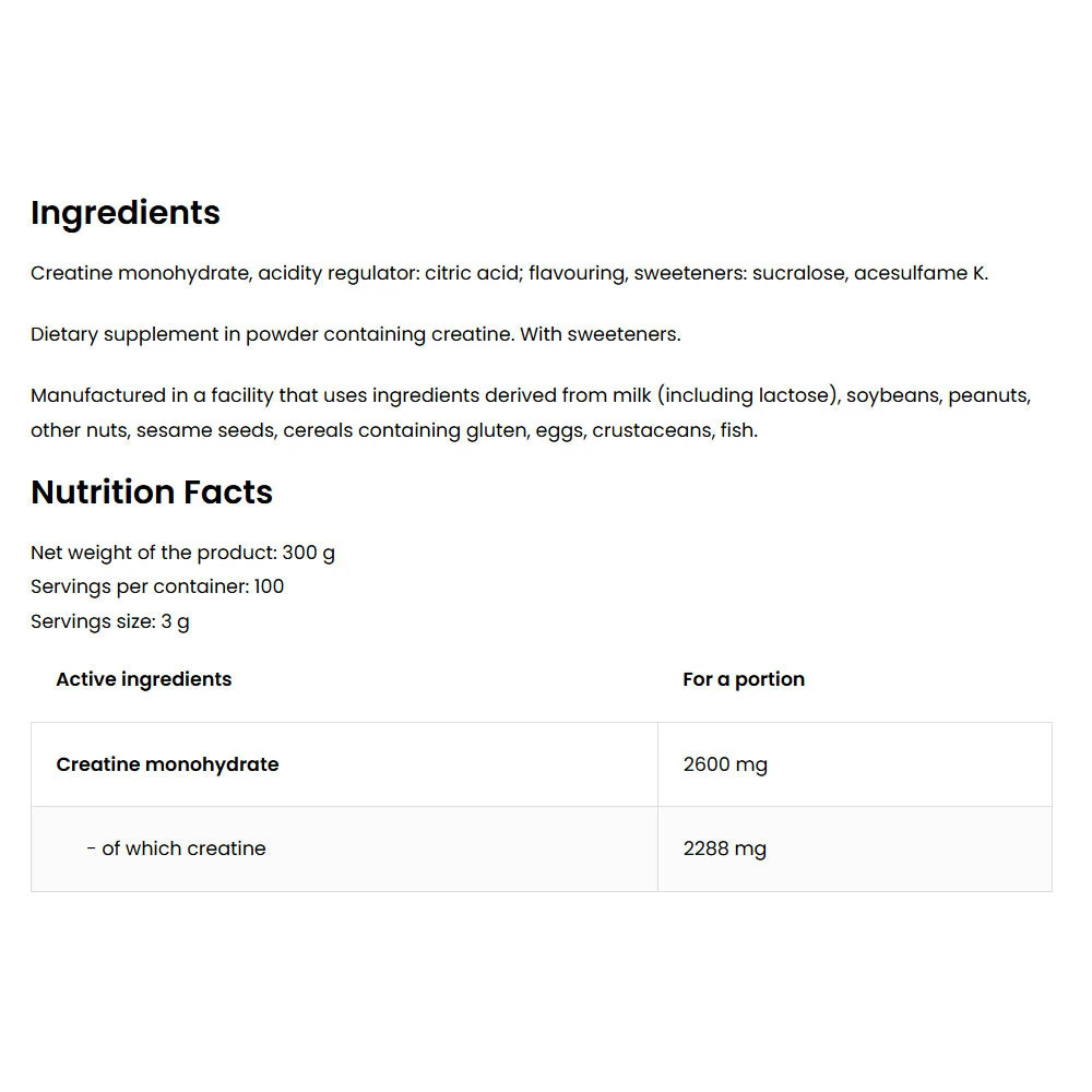OstroVit – Kreatinmonohüdraat apelsini maitsega – 300 g - Image 5