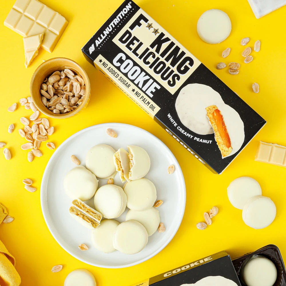 Fitking – Maitsvad küpsised, valge kreemja maapähkliga – 128 g - Image 7