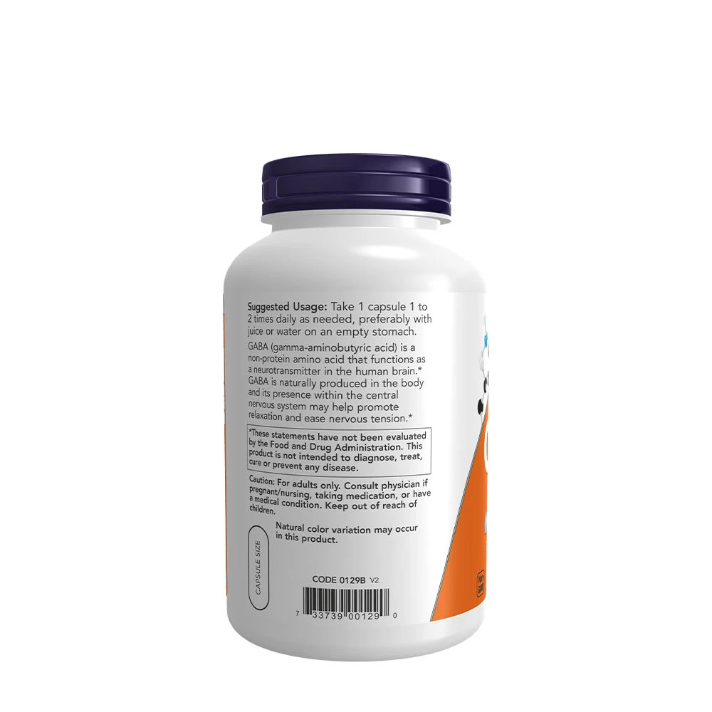 GABA – 750 mg · 200 vegetaarset kapslit - Pilt 3