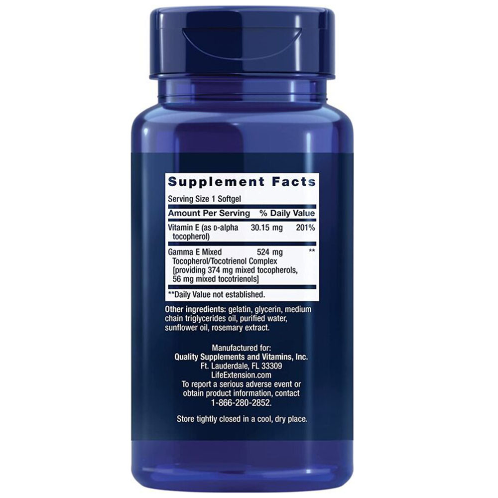 Gamma E segatud tokoferoolid ja tokotrienoolid – 60 pehmekapslit - Image 5