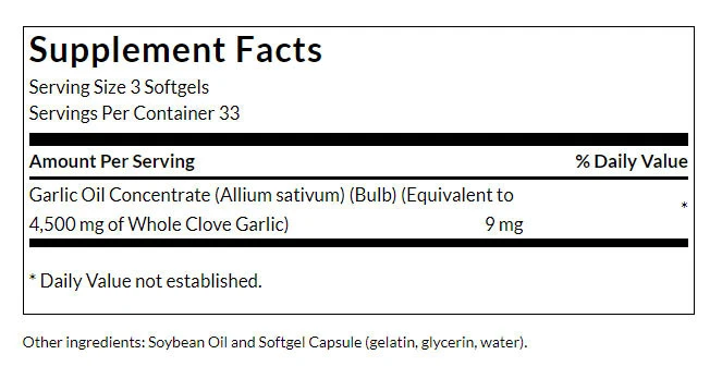 Küüslauguõli – 1500 mg · 100 pehmekapslit - Image 3