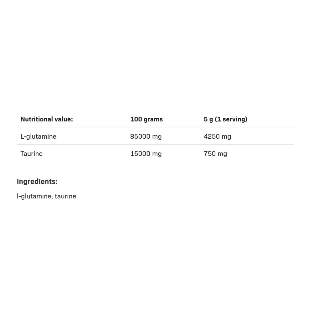 Glutamiini – taastumise aminohapped, looduslik – 500 g - Image 3