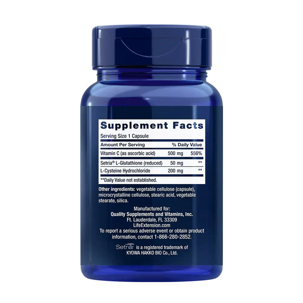 Glutatioon, Tsüsteiin & C – 100 kapslit - Image 3