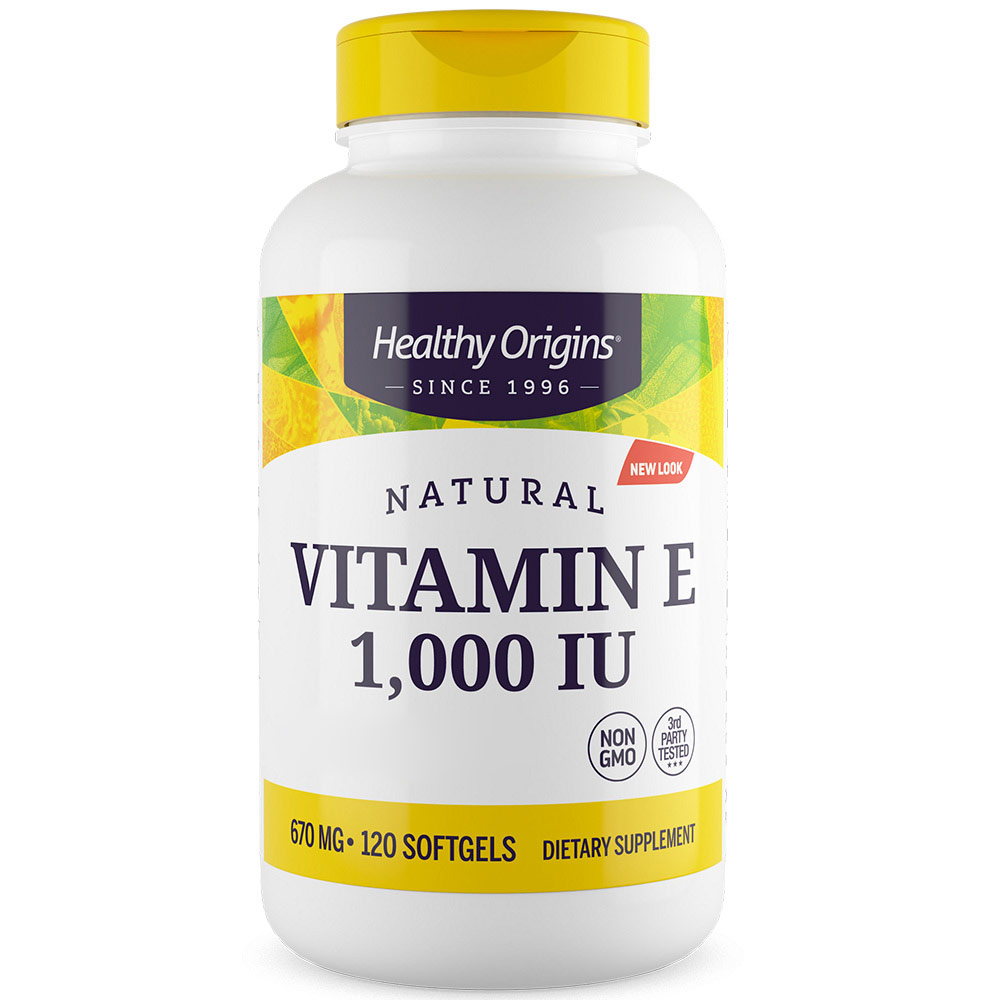 Healthy Origins – Natural vitamin E 1 000 IU 120 pehmetoosi - Image 2