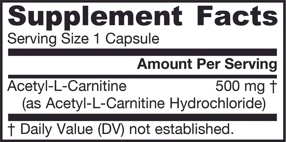 Atsetüül L-karnitiin – 500 mg · 60 kapslit - Image 4