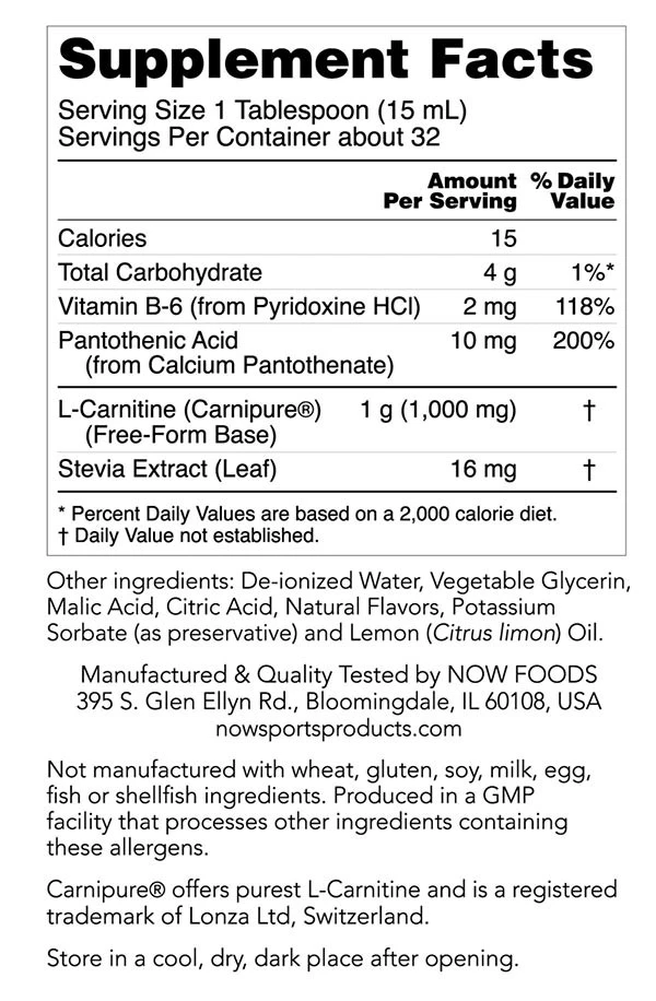L-karnitiinivedelik, tsitrusemaitseline – 1000 mg · 473 ml - Image 4