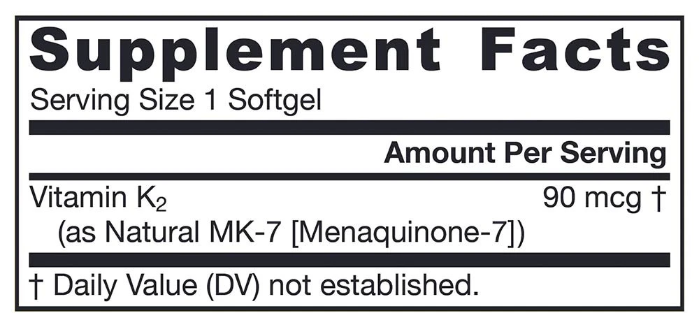 Vitamin K2 MK-7 – 90 mcg · 120 pehmekapslit - Image 3