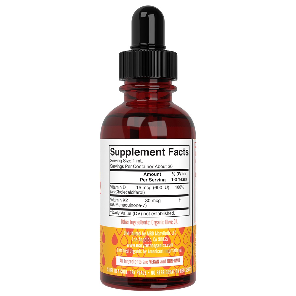 MaryRuth’s – Toddler vitamin D3+K2 tilk unflavored – 30 ml - Image 5