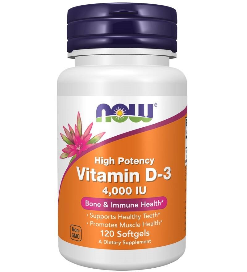 NOW FOODS Vitamin D3 4000 IU (120 sgels)