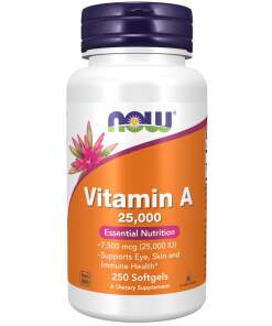 NOW Vitamin A 25000 IU (250 Softgels)