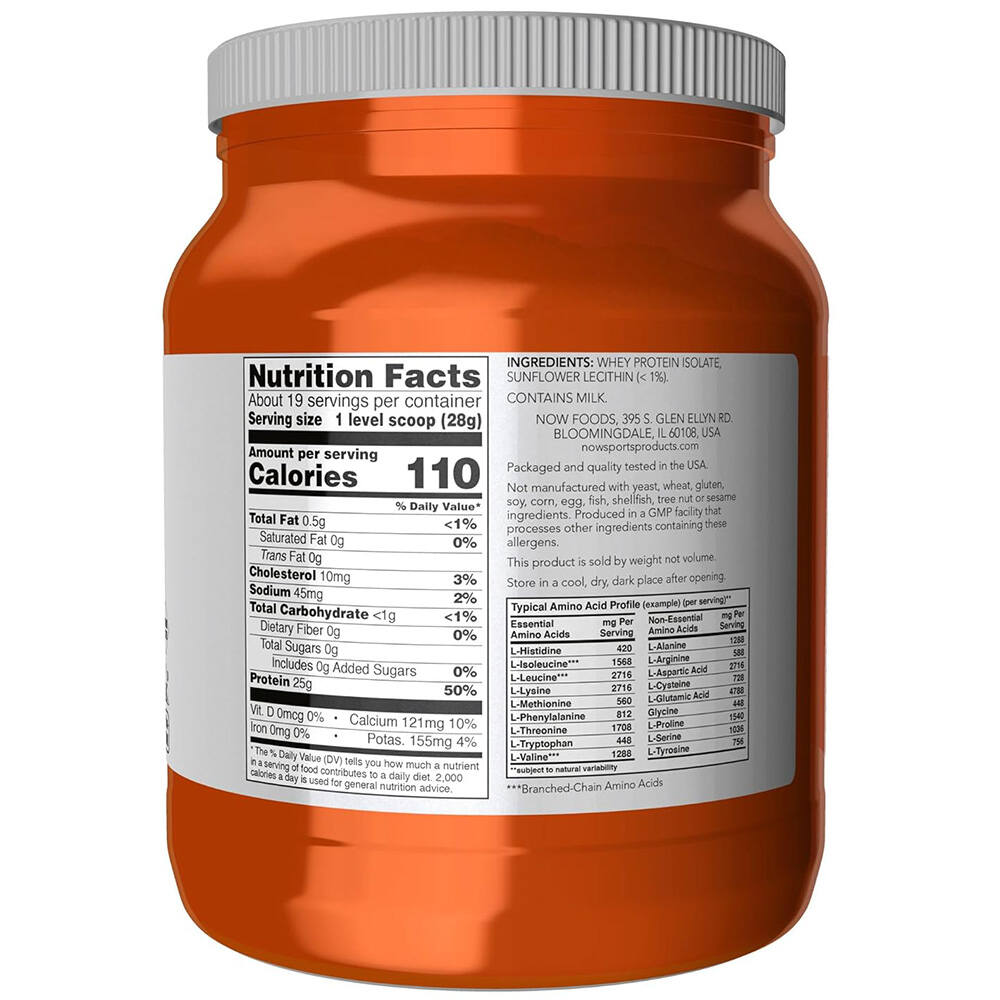 NOW Foods – Whey protein isolate – 544 g - Image 5