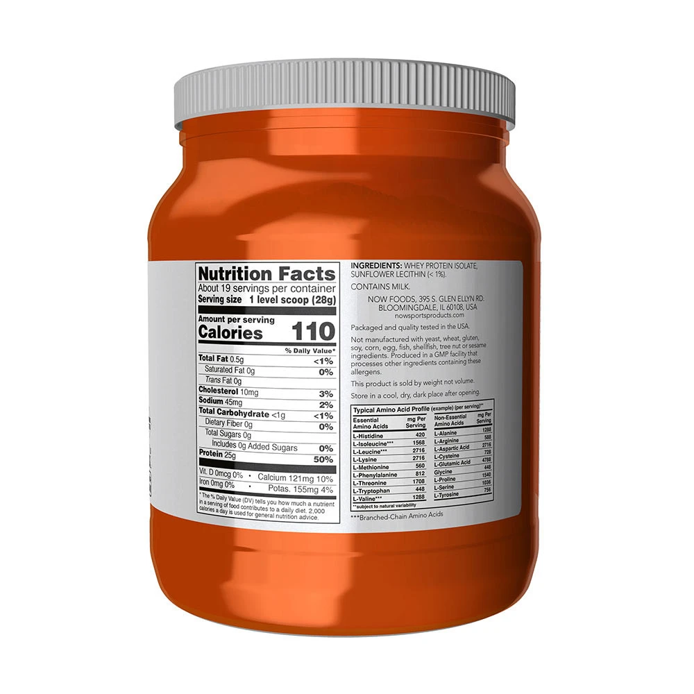 NOW Foods – Whey protein isolate – 544 g - Image 7