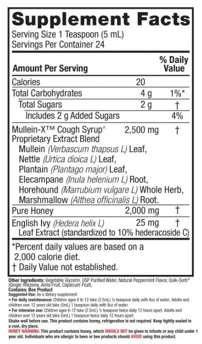 Nature's Answer – Mullein-X köhasiirup – 120 ml - Image 3