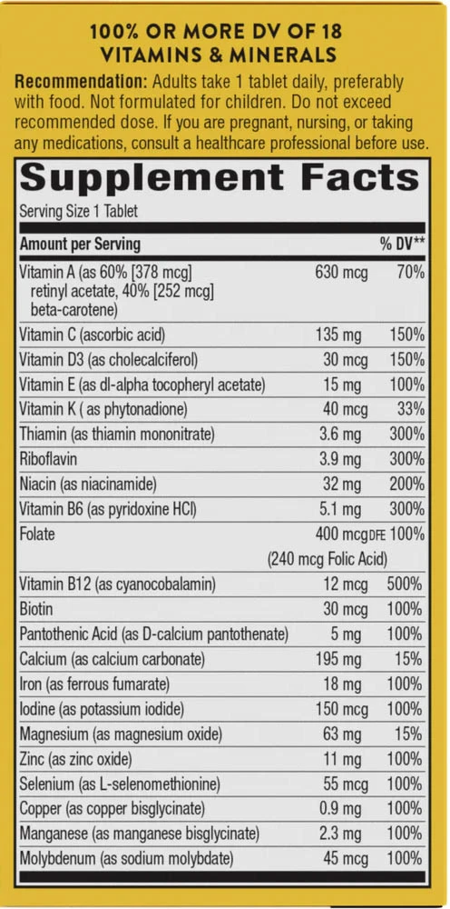 Nature's Way – Alive! Daily Energy Complete multivitamiin 60 tabletti - Image 2