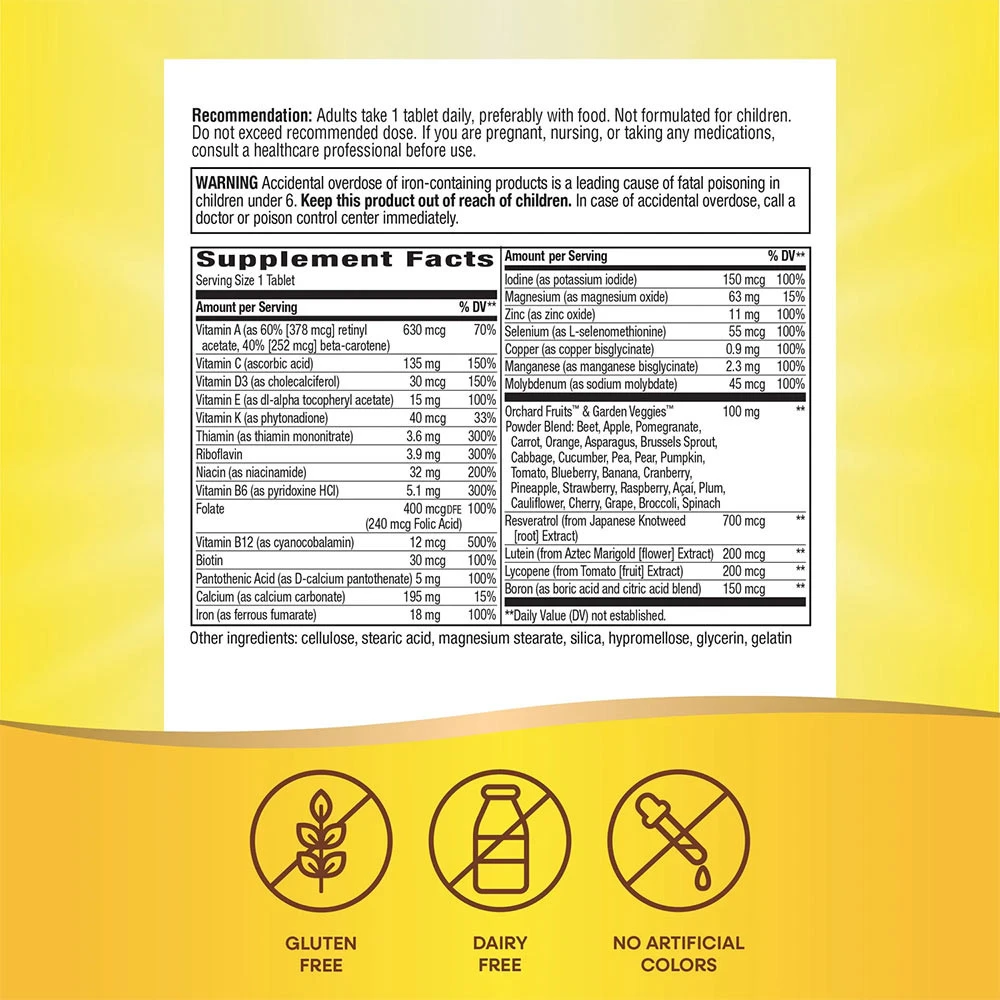 Nature's Way – Alive! Daily Energy Complete multivitamiin 60 tabletti - Image 6