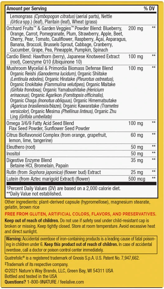 Nature's Way – Alive! Max6 Max Potency päevane multivitamiin 90 kapslit - Image 3