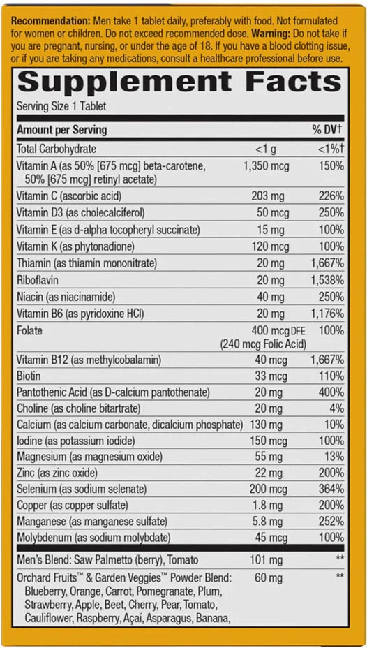 Nature's Way – Alive!® Men’s Ultra multivitamiin 60 tabletti - Image 7