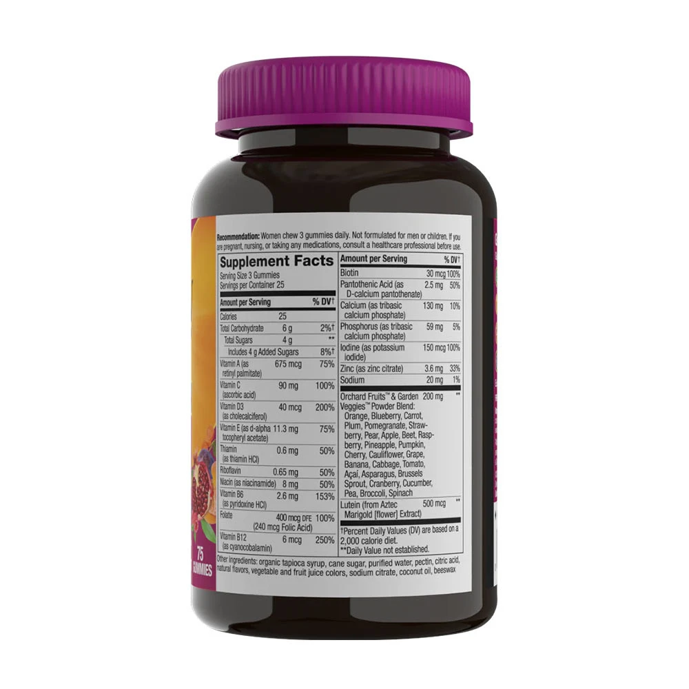 Nature's Way – Alive! Premium naiste 50+ multivitamiini gummies, kirss ja viinamarja – 75 stk - Image 4
