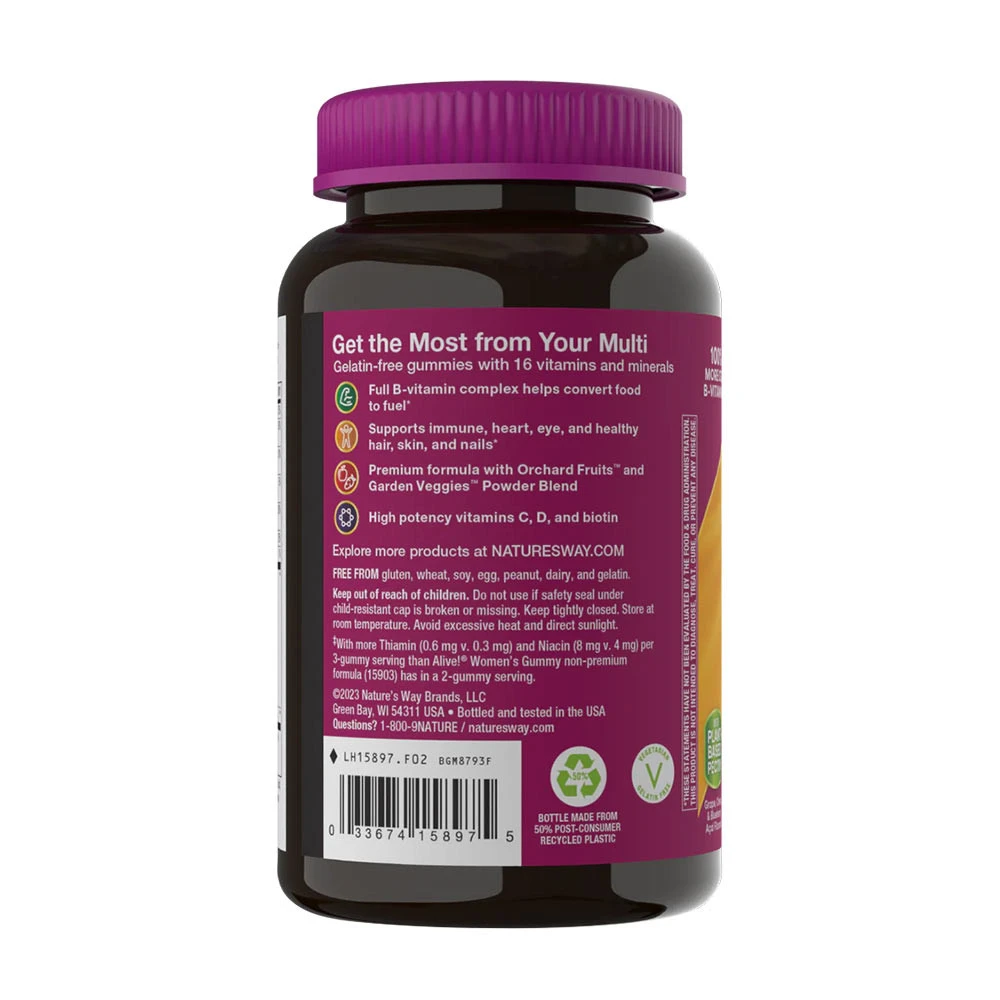 Nature's Way – Alive!® Premium women’s gummy multivitamin – 75 gummies - Image 3
