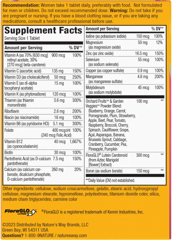 Nature's Way – Alive!® Women’s 50+ complete multivitamiin 50 tabletti - Image 4