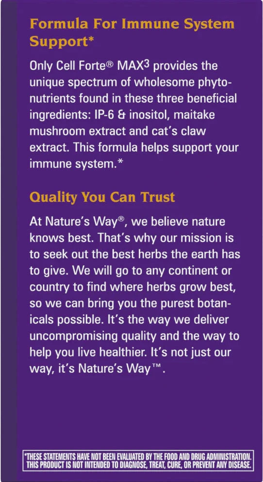 Natures Way – Cell Forté MAX3 120 kapslid - Image 8