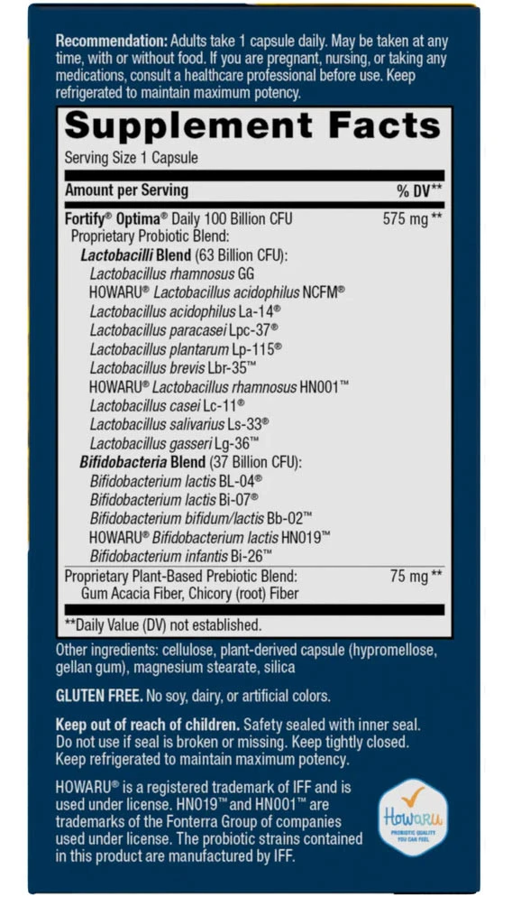 Natures Way – Fortify Optima 100 Billion Probiotics – 30 kapslit - Image 2