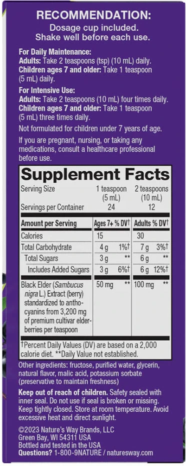 Natures Way – Sambucus traditional immune syrup – 120 ml - Image 7