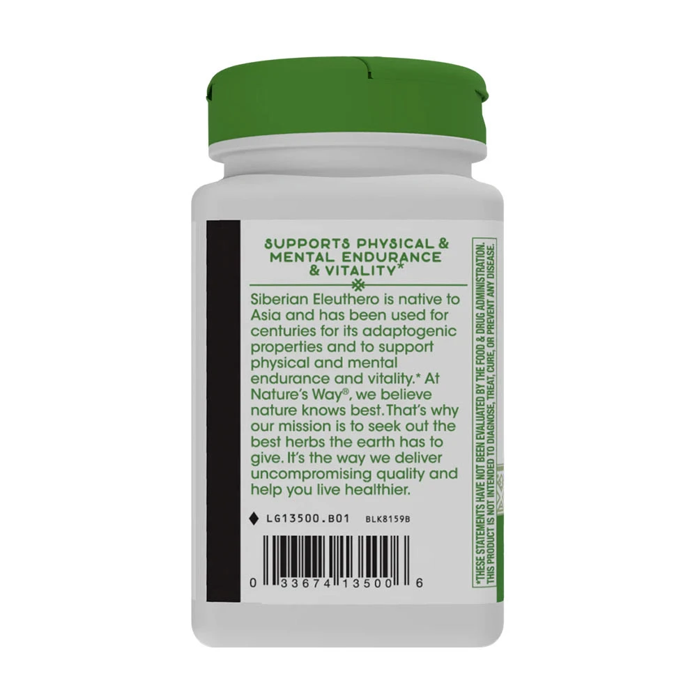 Natures Way – Siberian Eleuthero 100 kapslit - Image 6