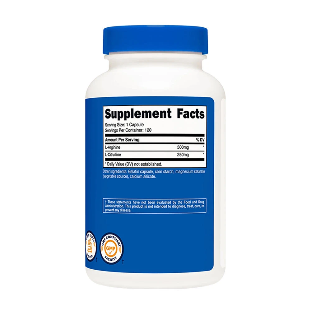 Nutricost – L-Arginiin L-Citrulliin Kompleks kapslid – 120 stk - Image 4