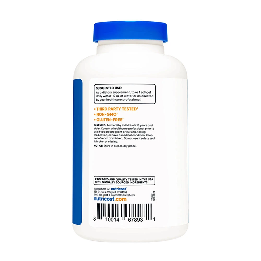 Nutricost – Ubiquinol 100 mg, 120 softgelit - Image 3