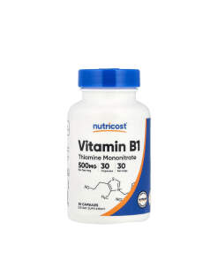 Nutricost Vitamin B1 Thiamine 500 mg  (30 Capsules)