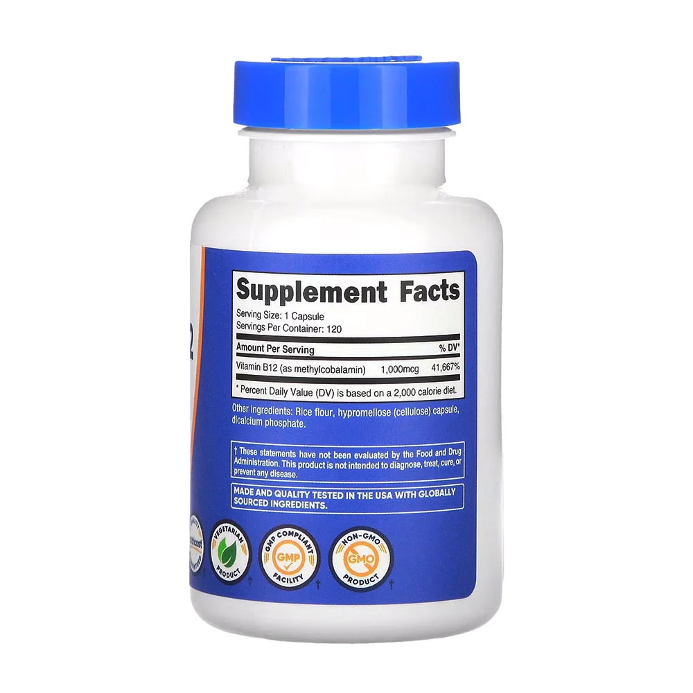Nutricost – Vitamiin B12 1 000 mcg – 120 kapslit - Image 4