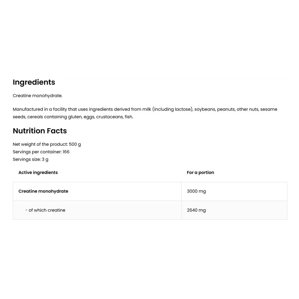 Ostrovit – Creatine Monohydrate Natural – 500 g - Image 2