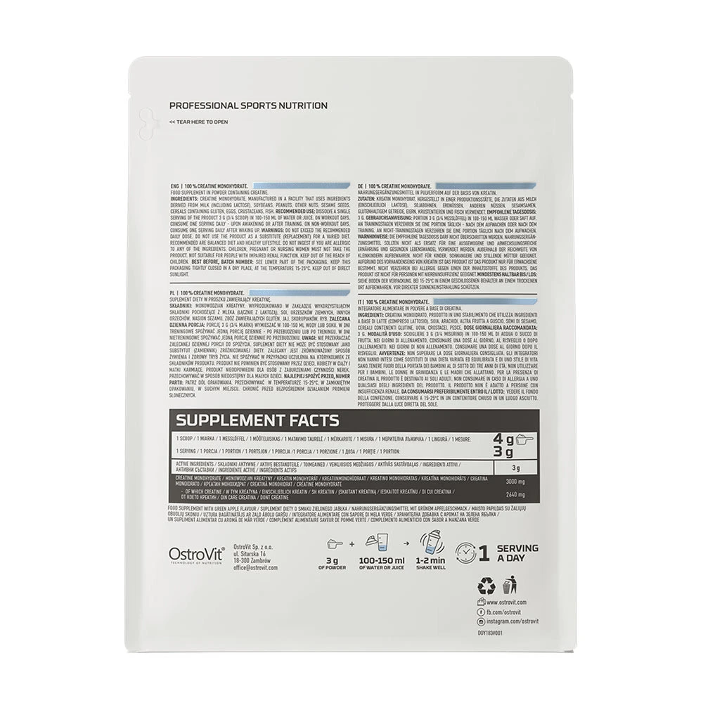 Ostrovit – Creatine Monohydrate Natural – 500 g - Image 7