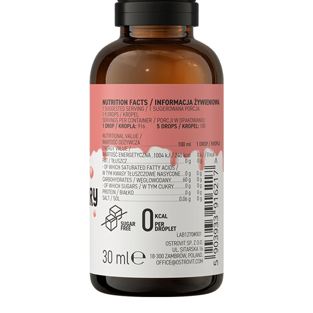 OstroVit – Flavour drops jordbær – 30 ml - Image 4