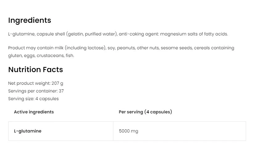 Ostrovit – Glutamiin 5000 mg, 150 kapslit - Image 2