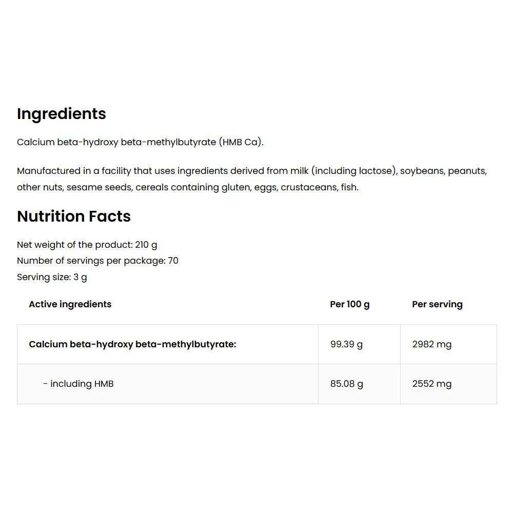 Ostrovit – HMB Supreme Pure – 210 g - Image 4
