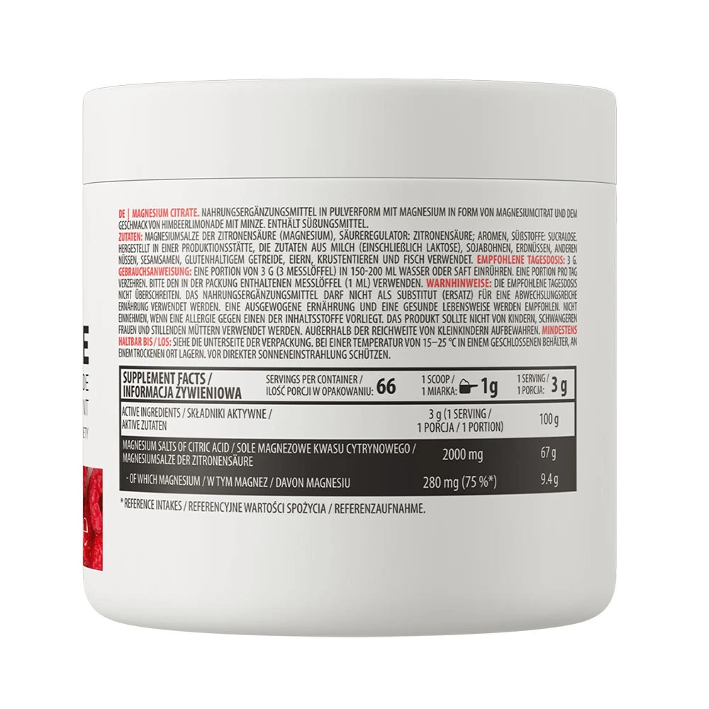OstroVit – Magneesiumtsitraat vaarika-limonaadi mündiga 200 g - Image 7