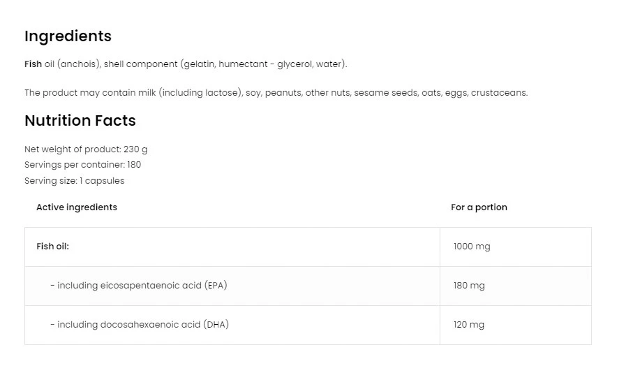 OstroVit – Omega 3 – 180 kapslit - Image 2