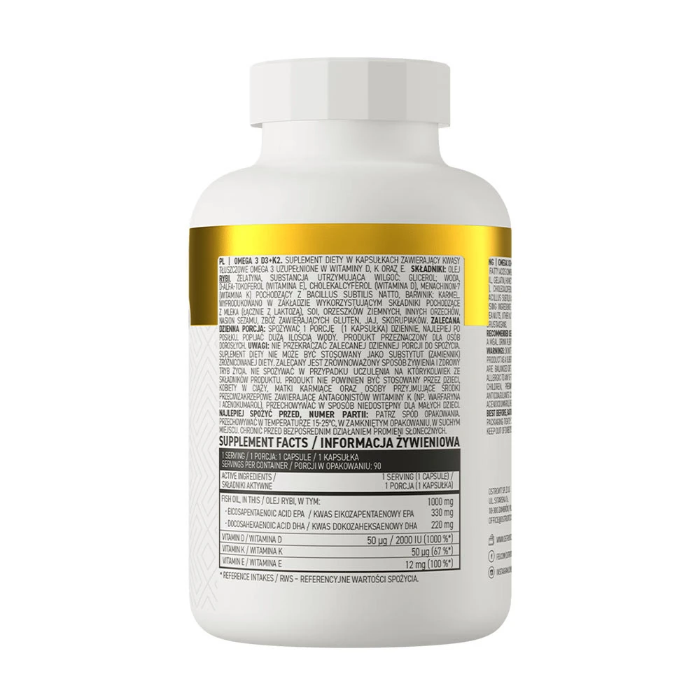 OstroVit – Omega 3 D3 + K2 – 90 kapslit - Image 4